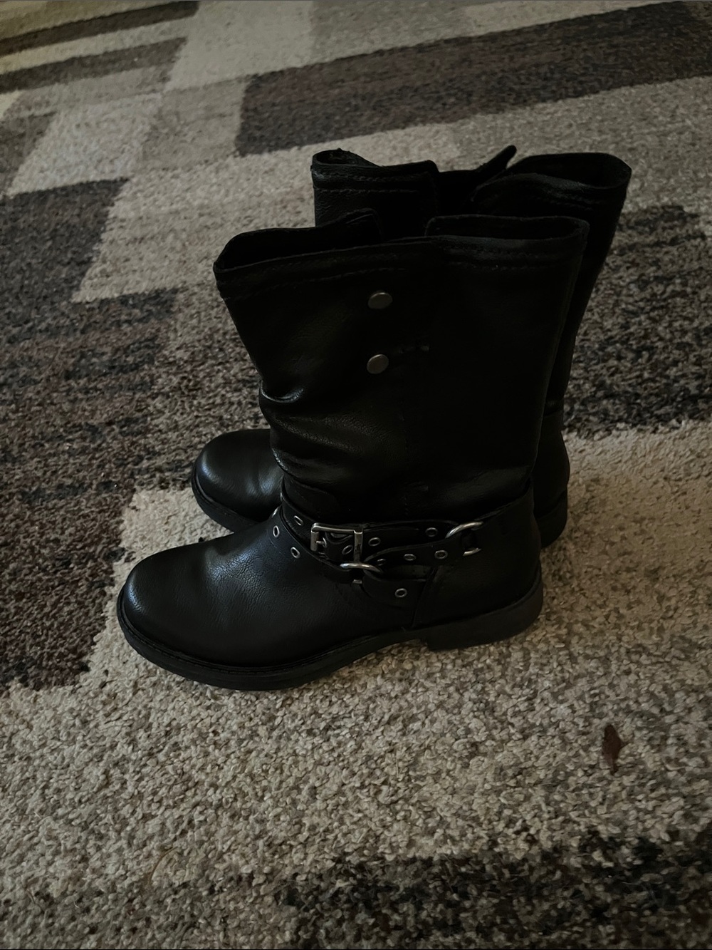 Zodiac “Faith” Black Combat Boots – Vegan Leather – Gently Worn Size 9.5